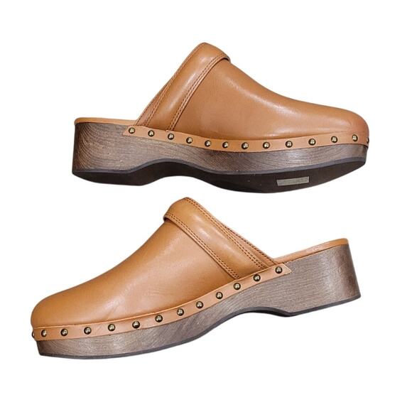 Madewell Cecily Clog Women's 9.5 Brown Leather Slip-On Round Toe Comfort - Picture 1 of 8
